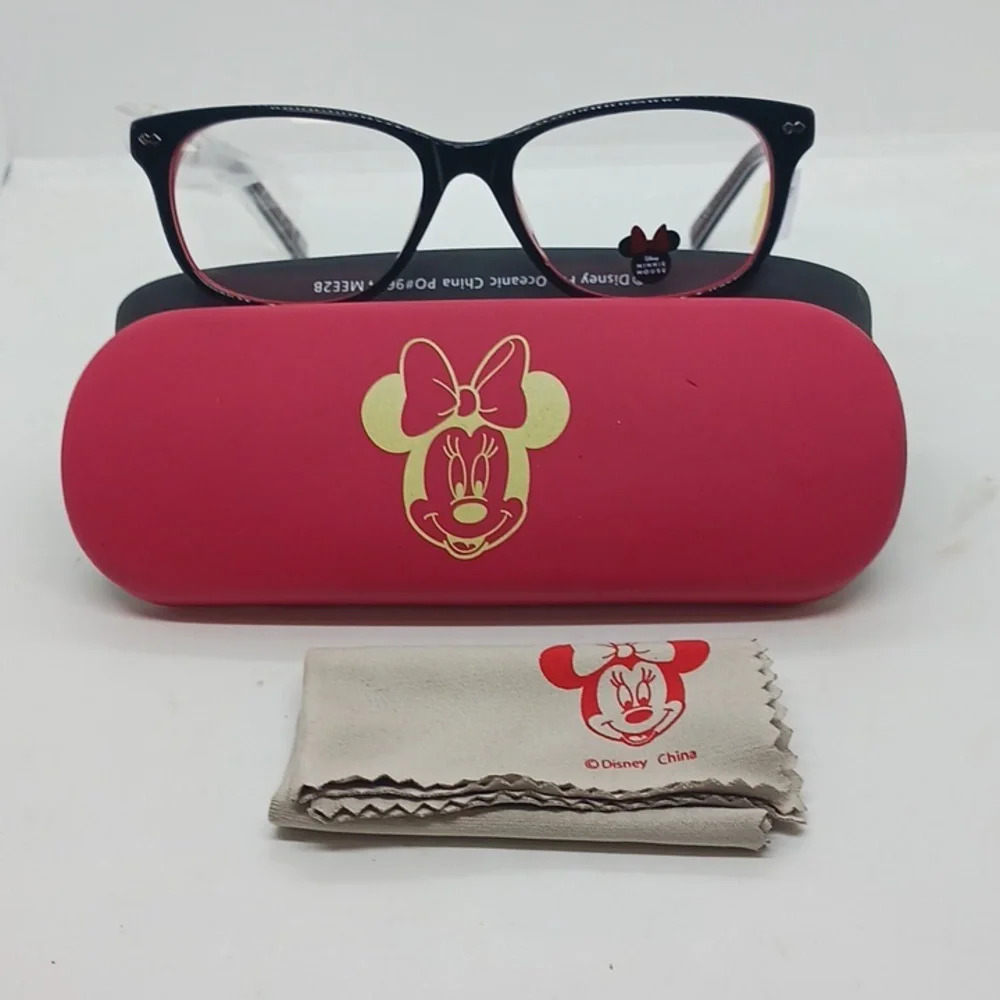 NWT RX-ABLE KIDS MINNIE MOUSE EYEGLASS FRAMES MEE2B BLACK RED